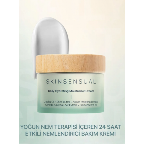 Skin Sensual Daily Hydrating Moisturizer Cream Jojoba Oil Shea Butter 24 Saat Etkili Nemlendirici