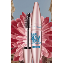 Maybelline New York Lash Sensational Yelpaze Etkili Suya Dayanıklı Siyah Waterproof Maskara