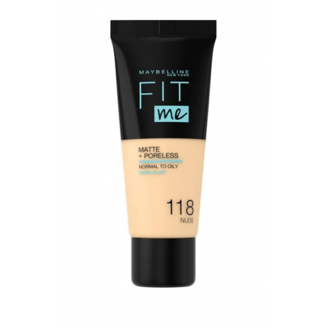 Maybelline New York Fit Me Matte Poreless Fondöten - 118 Nude