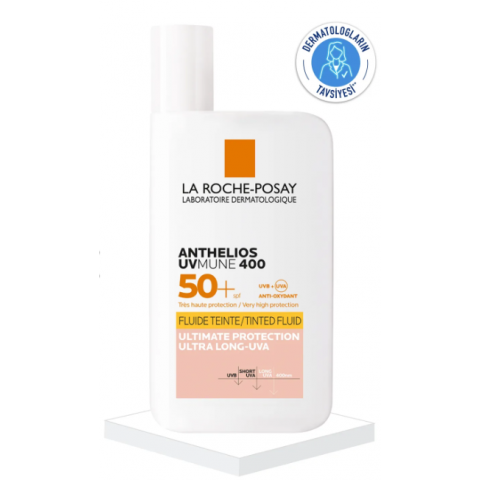 La Roche Posay Anthelios Uvmune400 Invisible Fluid Tüm Cilt Tipleri İçin Renkli Spf50+ Yüz Güneş Kremi 50 Ml