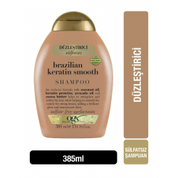 OGX Düzleştirici Brazilian Keratin Smooth Sülfatsız Şampuan 385 ml