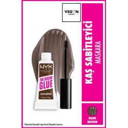 NYX Professional Makeup The Brow Glue Instant Brow Styler Kaş Sabitleyici Maskara - Dark Brown