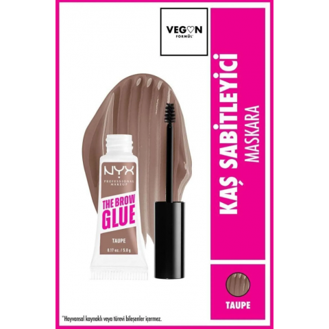 NYX Professional Makeup The Brow Glue Instant Brow Styler Kaş Sabitleyici Maskara - Taupe