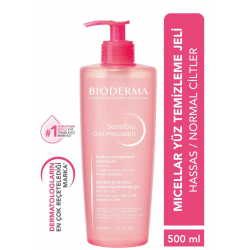 Bioderma Sensibio Foaming Gel Hassas ve Normal Ciltler Durulanan Micellar Yüz Temizleme Jeli 500 ml