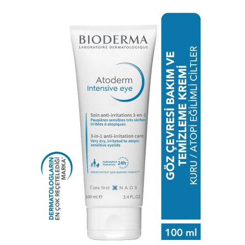 Bioderma Atoderm Intensive Eye Kuru Atopi Eğilimli Göz Çevresi Kremi ve Temizleyici Hyalüronik Asit 100 ml