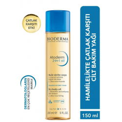 Bioderma Atoderm 2-in-1 Body Oil Hamileler İçin Çatlak Önleyici Nemlendirici Besleyici Cilt Bakım Yağı 150 ml