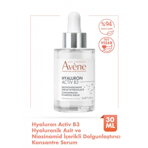 Avene Hyaluron Activ B3 Hyaluronik Asit ve Niasinamid İçerikli Dolgunlaştırıcı Konsantre Serum 30 ml