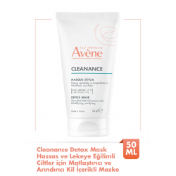 Avene Cleanance Detox Mask Hassas ve Lekeye Eğilimli Ciltler İçin Matlaştırıcı Kil İçerikli Maske 50 ml