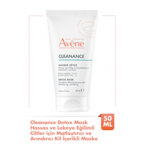 Avene Cleanance Detox Mask Hassas ve Lekeye Eğilimli Ciltler İçin Matlaştırıcı Kil İçerikli Maske 50 ml