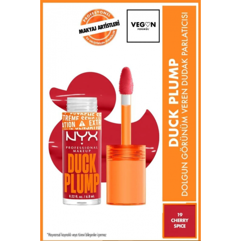 NYX Professional Makeup Duck Plump Dolgun Görünüm Veren Dudak Parlatıcısı - 19 Cherry Spice