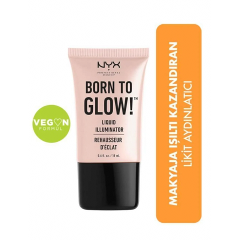 NYX Professional Makeup Likit Aydınlatıcı - Born To Glow Liquid Illuminator Sunbeam 18 ml