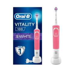 Oral-B D100 Şarj Edilebilir Diş Fırçası 3 Boyutlu Beyazlık Pembe