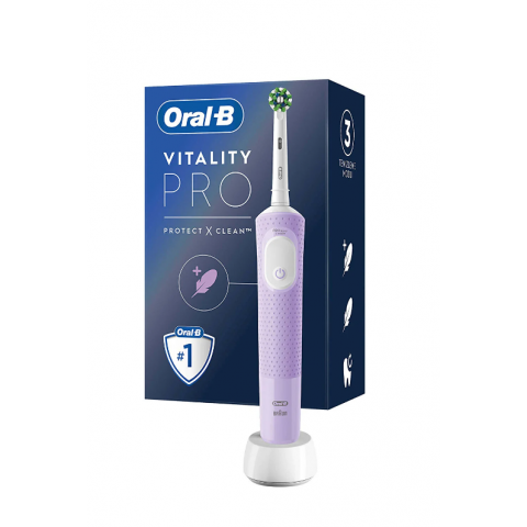 Oral-B Şarjlı/Elektrikli Diş Fırçası Vitality Pro Lila Koruma ve Temizlik