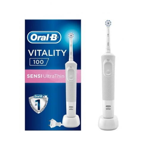 Oral-B Vitality D100 Box Beyaz Şarj Edilebilir Diş Fırçası Sensi Ultrathin