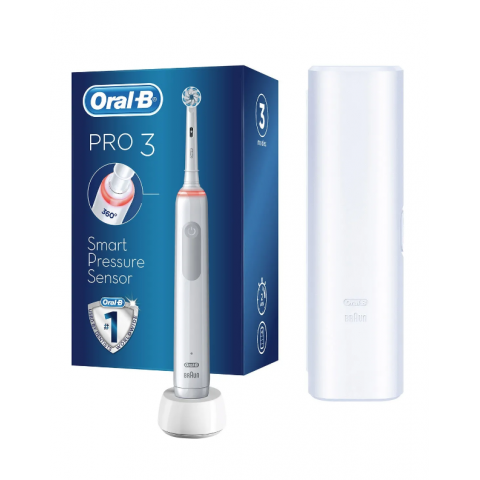 Oral-B Pro 3500 Şarj Edilebilir Diş Fırçası Beyaz + Başlık