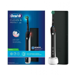 Oral-B Clean & Protect Şarj Edilebilir Diş Fırçası Cross Action Siyah