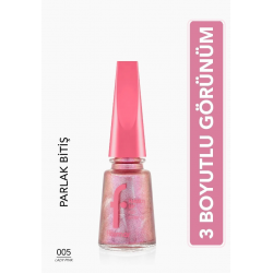 Flormar Yoğun Pigmentli Holografik Oje- Festival Spirit Nail E. - 005 Lady Pink -