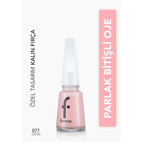 Flormar Parlak Oje (PEMBE) - Nail Enamel - 077 Light Pink -